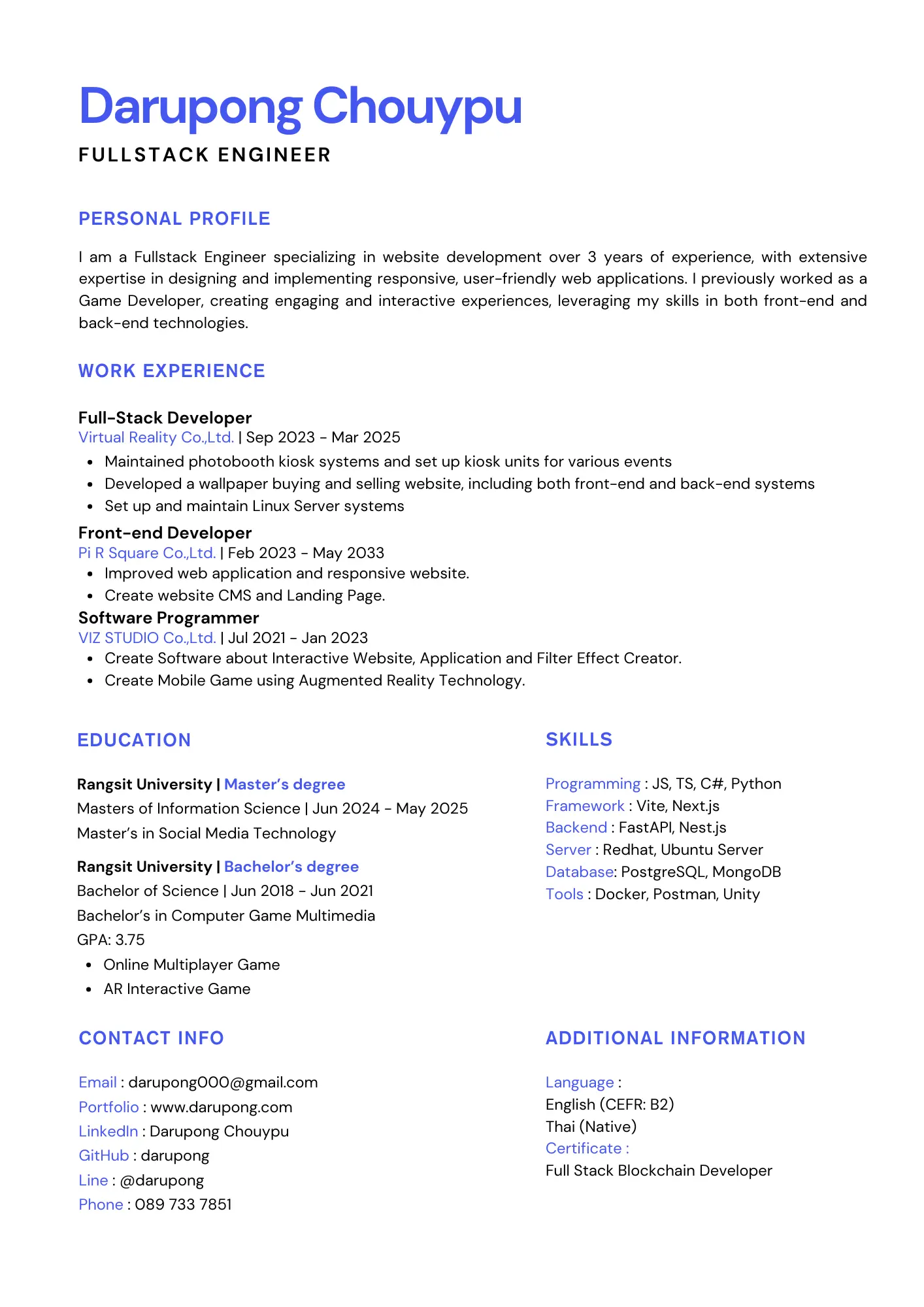 resume